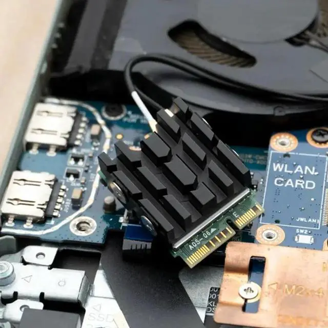 Alt view image 4 of 4 - M.2 Solid Disk Drive Radiator M.2 NVME 2230 SSD Heatsink with Pads SSD Heat Sink for Desktop Computer 2230 SSD Cooling