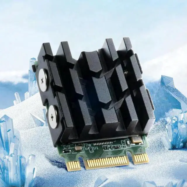 Alt view image 2 of 4 - M.2 Solid Disk Drive Radiator M.2 NVME 2230 SSD Heatsink with Pads SSD Heat Sink for Desktop Computer 2230 SSD Cooling