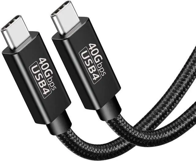 Main image of 8K USB 4 Cable, USB C 40Gbps Data Transfer 240W Charger 8K@60Hz Dual 4K Monitor Display Short Cord Compatible with Thunderbolt 4 3 MacBook Pro M2 iPad External SSD Game Drive eGPU Hub, 1.5ft