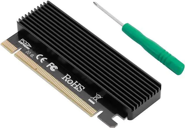 Alt view image 3 of 5 - SIIG Full Speed M.2 M Key Nvme SSD to PCIe Adapter, PCI Express X16 Card with Heatsink, Supports Windows 7/8/ 10, Supports 2230, 2242, 2260, 2280 Form Factor M.2 SSDS