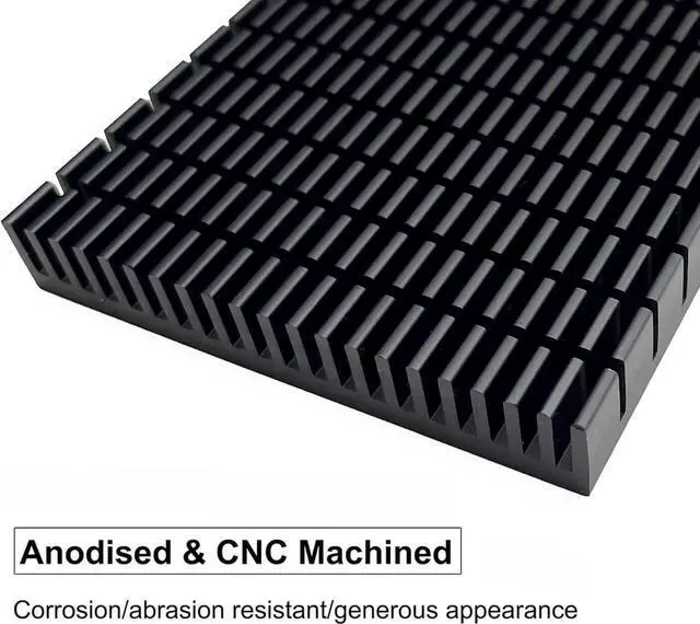 Alt view image 3 of 7 - JVFYI 150x93x15mm Aluminum Heatsink 2-Pack, Black Cooler for GPU Backplate RTX 3090/3080 Ti, PCB & LED Motherboard Cooling