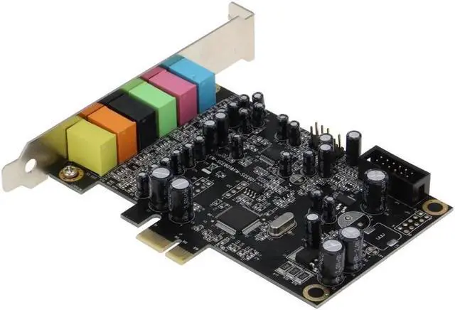 Alt view image 5 of 6 - SE-PCIE-SC-10 High Quality PCIe 7.1 Channel Sound card ( Chip set : CM8828 + CM9882A ) with SPDIF Bracket