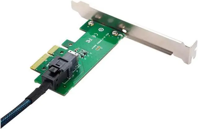Alt view image 2 of 5 - PCI-E 3.0 4.0 x4 to 36Pin SFF-8643 Card Adapter With SFF-8643 to U.2 U2 SFF-8639 NVME PCIe SSD Cable for Mainboard SSD