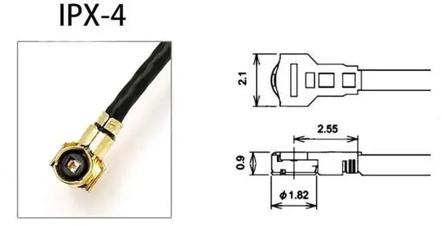 Alt view image 3 of 6 - 2pcs 2.4G WiFi Antenna SMA to U.FL-4 2.4GHz 3dBi Antenna U.fl-4 to RP SMA Male for ZigBee Router 90 Degrees Right Angle Folded Lead 15CM
