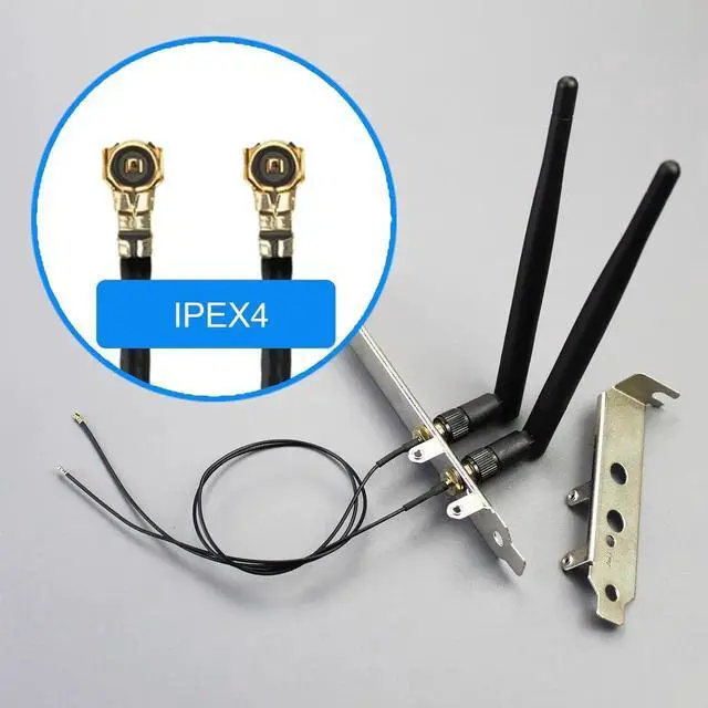 Alt view image 7 of 7 - WA03 M.2 Key E to Mini PCIe WiFi Adapter for M.2 WiFi 4/5/6/6e/7/Coral TPU Module, with 3.5-dBi SMA Antenna Kits