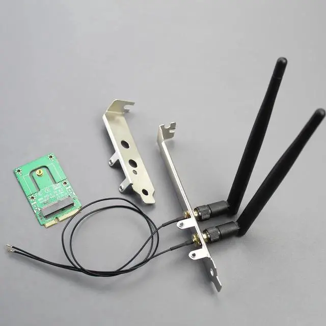 Alt view image 2 of 7 - WA03 M.2 Key E to Mini PCIe WiFi Adapter for M.2 WiFi 4/5/6/6e/7/Coral TPU Module, with 3.5-dBi SMA Antenna Kits