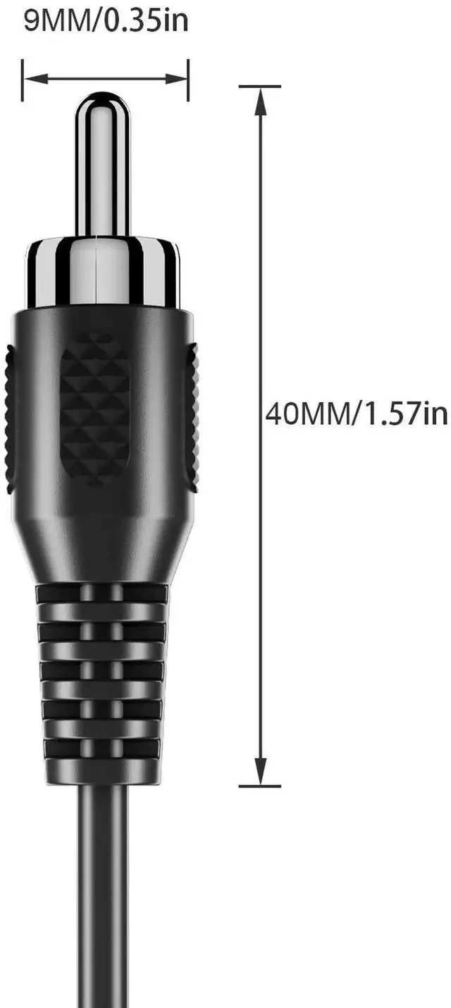 Alt view image 3 of 7 - RCA to Speaker Wire Adapter, Speaker Bare Wire Cables to RCA Plugs Adapter Repair Cord for Amplifier Audio Video AV Receivers 2PACK