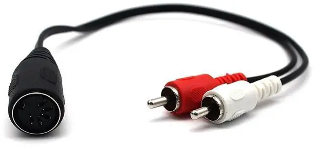 Alt view image 4 of 7 - DIN 5 Pin to RCA Cable, 1.5Ft/50cm 5-Pin Din Female to 2 RCA Male Audio Adapter Cable for Electrophonic Bang & Olufsen, Naim, Quad, Stereo Systems