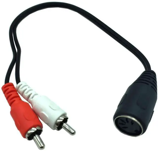 Main image of DIN 5 Pin to RCA Cable, 1.5Ft/50cm 5-Pin Din Female to 2 RCA Male Audio Adapter Cable for Electrophonic Bang & Olufsen, Naim, Quad, Stereo Systems