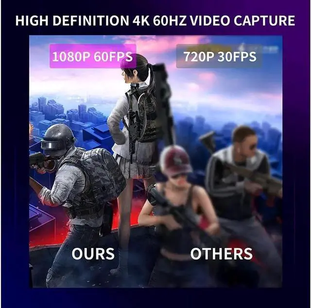 Alt view image 2 of 7 - Video Capture Cards, 4K HDMI to USB 3.0 Video Capture Device, 1080P HD 60fps Broadcast Live and Record Video Audio Grabber for Gaming, Streaming, Teaching, Video Conference (Silver)