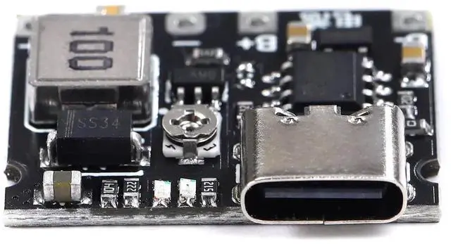 Alt view image 4 of 7 - 18650 Lithium Li-ion 3.7V 4.2V Battery Charger Board DC-DC Step Up Boost Module TP4056 DIY Kit Parts Type-C 10pcs