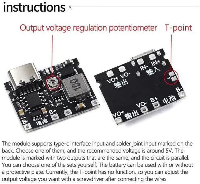 Alt view image 6 of 7 - 18650 Lithium Li-ion 3.7V 4.2V Battery Charger Board DC-DC Step Up Boost Module TP4056 DIY Kit Parts Type-C 10pcs