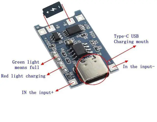 Alt view image 4 of 4 - 3pcs TP4056 Type-c USB 5V 1A 18650 Lithium Battery Charger Module Charging Board with Dual Protection Functions