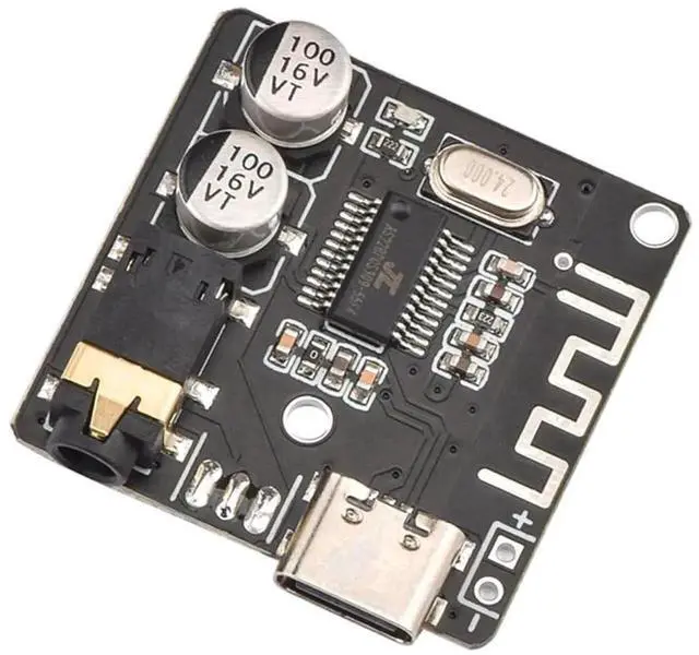Alt view image 3 of 6 - 5pcs Bluetooth 5.0 Mp3 Lossless Decoder Board VHM-314 USB-C Audio Bluetooth Receiver Board Wireless Stereo Music Module Type-C