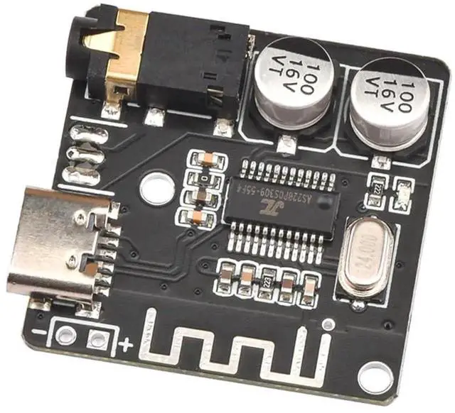 Alt view image 4 of 6 - 5pcs Bluetooth 5.0 Mp3 Lossless Decoder Board VHM-314 USB-C Audio Bluetooth Receiver Board Wireless Stereo Music Module Type-C