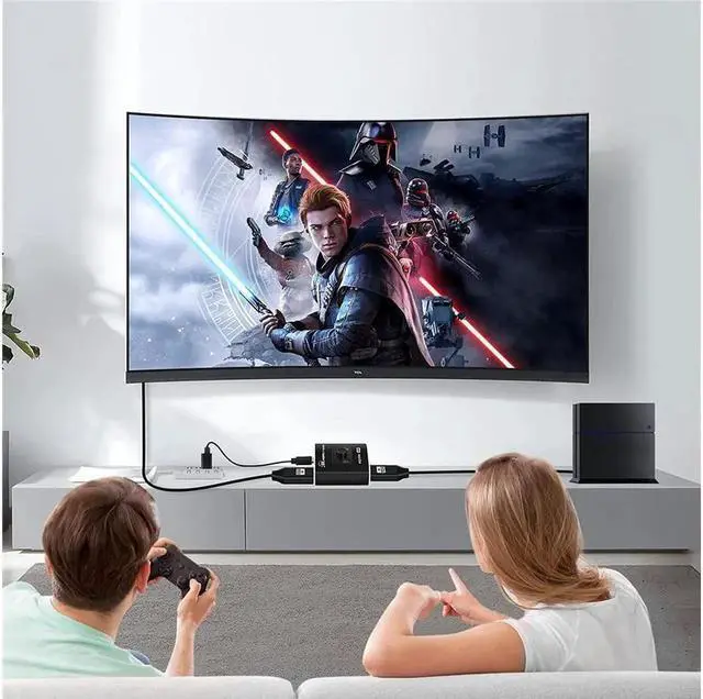 Alt view image 7 of 7 - HDMI 2.1 Switch 8K, 4K@120Hz/8K@60Hz HDMI Switcher, 2 in 1 Out,HDMI 2.1 and HDCP 2.3,48Gbps 3D HDR for PS5/PS4/Xbox/Roku/Apple TV (OZ8Q2B)