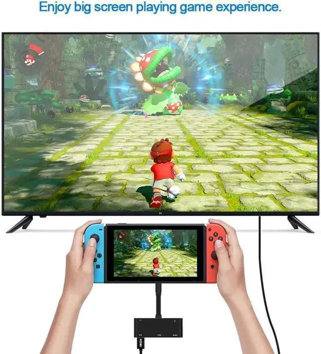 Alt view image 7 of 7 - USB C HDMI VGA Hub, USB-C Type-c to HDMI 3840x2160 4K VGA USB3.0 USB C PD Audio 3.5mm Docking Cable Adapter(Black)