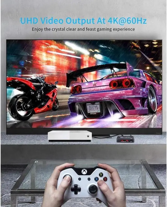 Alt view image 5 of 7 - 4K 60Hz HDMI Switch 5 In 1 Out 5x1 Switcher Converter Adapter with Remoter for XBox PS4 PS5 Pro PC Projector Laptop - OZQ3-3