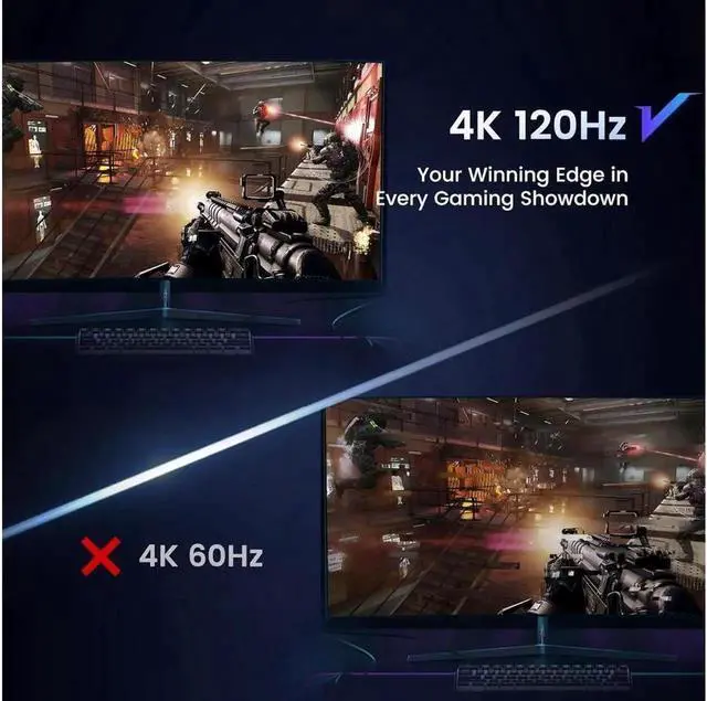 Alt view image 7 of 7 - HDMI 2.1 Switch 4K 120Hz HDMI Switcher 3 in 1 Out with IR Remote 3 Port 8K 60Hz Auto HDMI Selector Slim Hub 48Gbps Compatible with Xbox Series X, PS4 Pro, PS5, UHD TV, Monitor, Projector