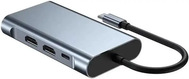 Main image of 8in1 USB C To Lightning Cable Hub 5Gpbs High Speed 1000Mbps Ethernet Usb C Hub Dual HDTV 4K Adapter Splitter for Laptop