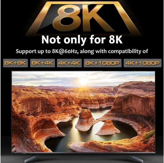 Alt view image 3 of 7 - 8K@60Hz HDMI Switch 5 in 1 Out w/IR Remote Control 5 Port Switcher Selector Box for Xbox Nintendo PS5 PS4 TV Fire Stick Supports Ultra HD Dolby Vision 48Gbps HDR10 HDCP 2.3 & 3D - OZ8Q5