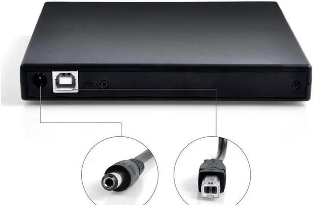 Alt view image 7 of 7 - External CD Drive USB 2.0 Portable CD DVD +/-R Drive CD Rewriter Burner Writer Compatible with Laptop Desktop PC Windows (KBDVD001, Black)