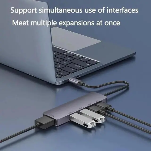Alt view image 3 of 7 - 10Gbps USB C Hub, USB C Multiport with 2*USB-A 3.2 and USB-C 3.2 10Gbps Transfer, 4K@60Hz HDMI, 140W Power Delivery, USB Hub for Laptop, PC, MacBook, Keyboard, Mouse