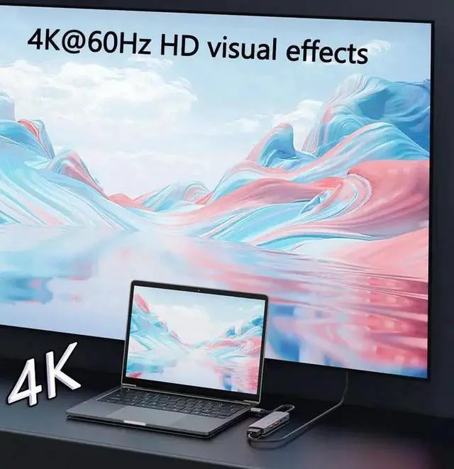 Alt view image 4 of 7 - 10Gbps USB C Hub, USB C Multiport with 2*USB-A 3.2 and USB-C 3.2 10Gbps Transfer, 4K@60Hz HDMI, 140W Power Delivery, USB Hub for Laptop, PC, MacBook, Keyboard, Mouse