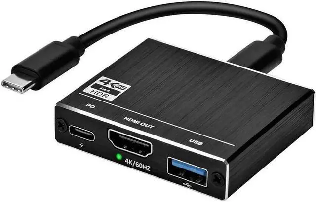 Main image of Type-C to HDMI Docking Station Type-C to HDMI Type-C to 100W PD Charging Fast Charging 4K@60Hz HD Video Screen Projector 3-Port Mini Hub Easy to Carry for Nintendo Switch, MacBook Pro/Air