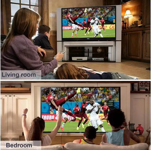 Alt view image 5 of 7 - 4K@60Hz HDMI Splitter 1 in 2 Out, 2 Port HDMI Splitter EDID, HDMI Switch Box Hub Support UltraHD, HDR 10, 4K 3D 1080P, for PS4 Xbox DVD Player Fire Stick Apple TV PC