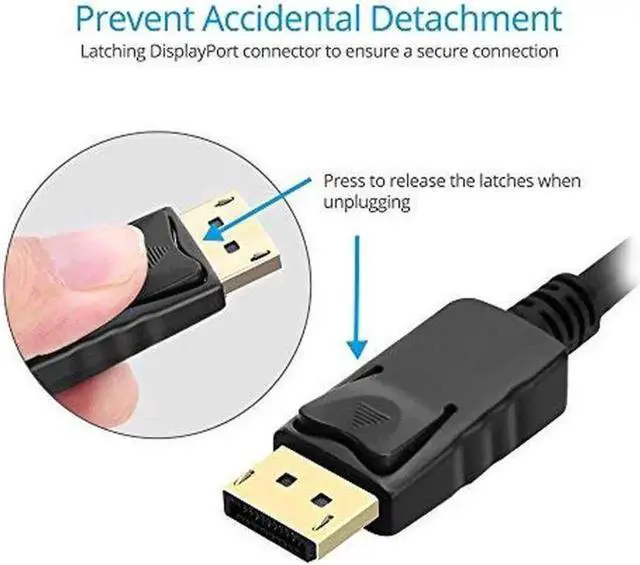 Alt view image 4 of 6 - DisplayPort to HDMI Adapter (DP to HDMI Adapter) Gold-Plated Supporting 1080P for Laptop to Monitor HDTV Projector - Black