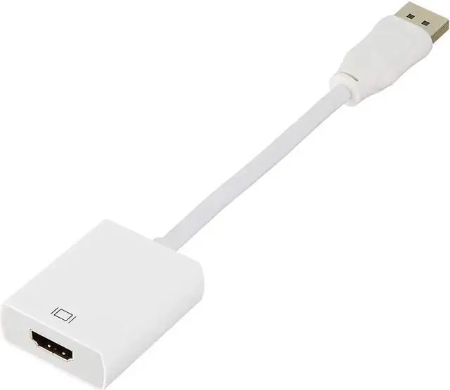 Alt view image 3 of 7 - DisplayPort to HDMI Adapter - Black MALE to FEMALE DP to HDMI Converter for DisplayPort Enabled Desktops and Laptops to Connect to HDMI Displays, White