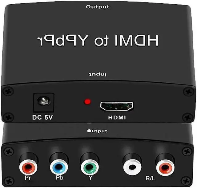 Main image of HDMI to Component Converter, HDMI to YPbPr Adapter + R/L Audio Extractor, HDMI to 5 RCA RGB Video Converter, Support 1080P 60Hz for PS3 PS4 DVD(HDMI to Ypbpr)