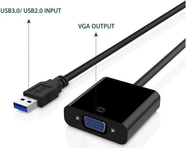 Alt view image 3 of 7 - USB 3.0 to VGA Adapter Multi-display Video Converter display port to vga,Support Max Resolution 1080p for Windows 7/8/8.1/10 Desktop Laptop PC Monitor Projector HDTV,No CD Driver Needed