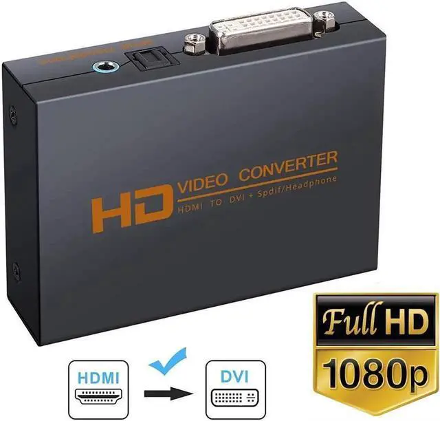 Main image of 1080P HDMI to DVI and Optical Toslink SPDIF + 3.5mm Stereo Audio Extractor Converter HDMI Audio Support Splitter Adapter(HDMI Input, HDMI + Digital, Analog Audio Output) PS3/4/XBOX