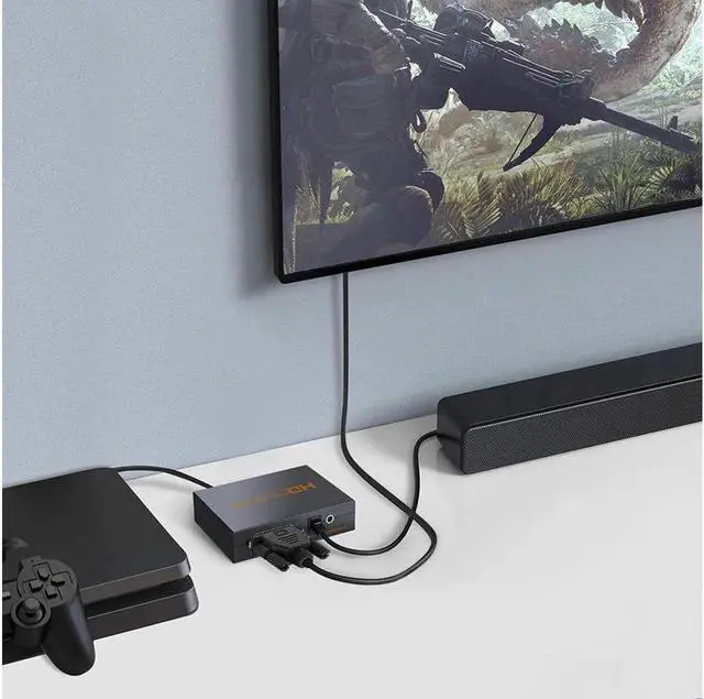 Alt view image 6 of 7 - 1080P HDMI to DVI and Optical Toslink SPDIF + 3.5mm Stereo Audio Extractor Converter HDMI Audio Support Splitter Adapter(HDMI Input, HDMI + Digital, Analog Audio Output) PS3/4/XBOX