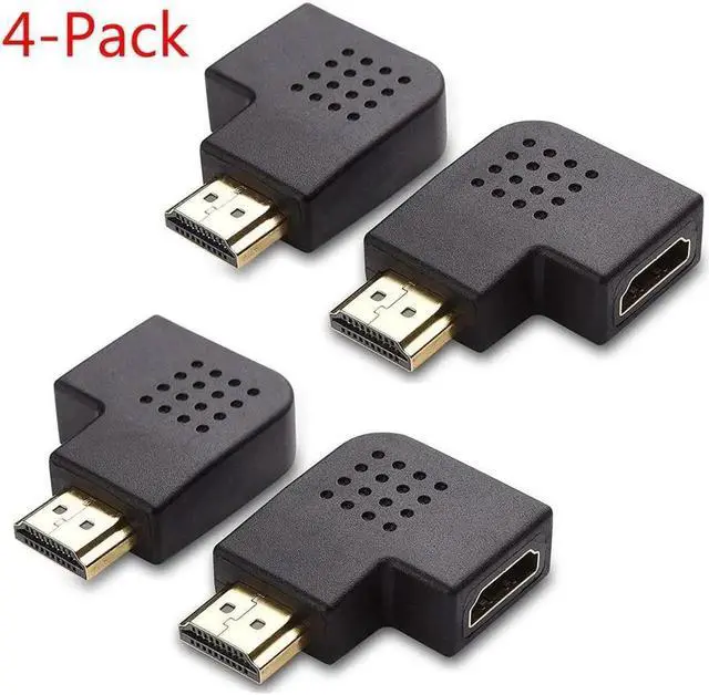 Main image of HDMI 270 & 90 Degree Right Angle Port Saver Adapter (Male to Female)90 Degree - Vertical Flat, 4K 3D HDMI Extender for Roku PS3/4 Fire Stick,Chromecast Nintendo Switch,HDTV, Laptop,Xbox