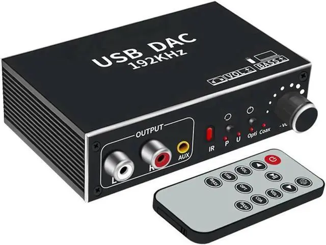 Main image of 192kHz Digital to Analog Audio Converter, DAC Digital SPDIF Optical Toslink USB(PC) to L/R & 3.5mm Converter with PS3 HD DVD PS4 Amp Apple TV Home Cinema