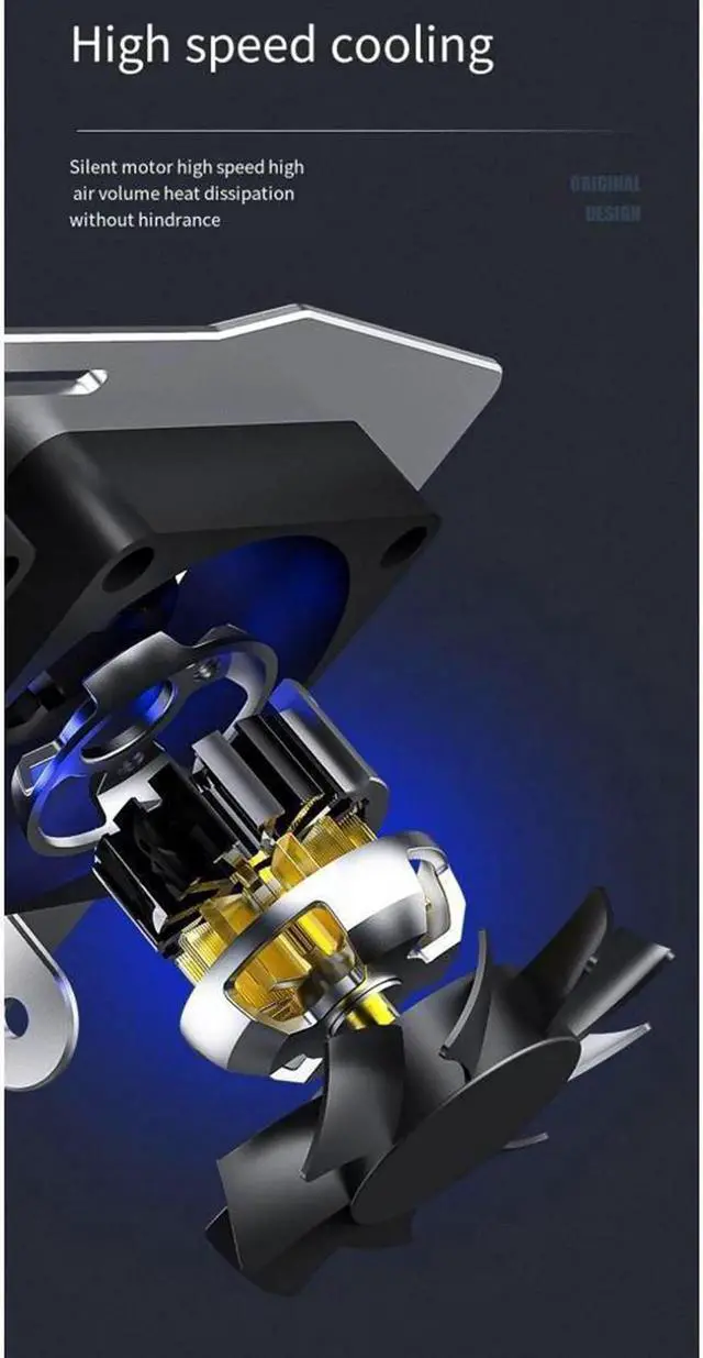 Alt view image 3 of 6 - Tablet Stand with 4 High-speed Cooling Fan Adjustable Computer Stand for Tablet Ergonomic Tablet Riser Portable Tablet Holder Compatible for All iPad Series and 9 to 13.3 Inches Notebook