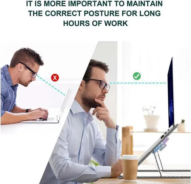 Main image of Laptop Tablet Stand for Desk with Dual High-speed Cooling Fan,Adjustable Laptop Tablet Stand, Sit to Stand Laptop Tablet Holder Compatible with All Laptop Tablets 11-17.3" MacBook Pro