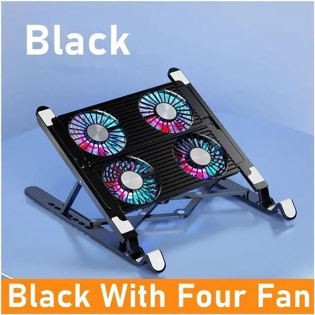 Main image of Laptop Tablet Stand for Desk with 4High-speed Cooling Fan,Adjustable Laptop Tablet Stand Sit to Stand Laptop Tablet Holder Compatible with All Laptop Tablets 11-17.3"MacBook Pro iPad Air