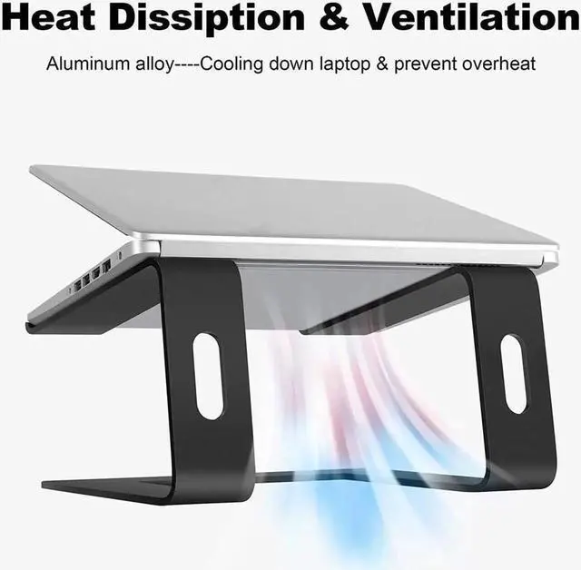 Alt view image 4 of 6 - Laptop Stand Notebook Stand Riser Aluminum Detachable Computer Stand, Compatible with All Laptops 10-15.6" MacBook Pro, iPad Air(Black)