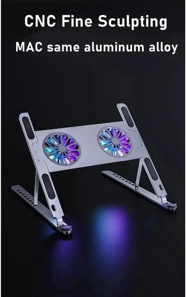 Main image of Laptop Tablet Stand with Dual High-speed Cooling Fan Adjustable Ultrabook Stand, Ergonomic Holder Riser Mount Portable Laptop Tablet Holder for All 11-17.3 Inches Tablet or Laptop