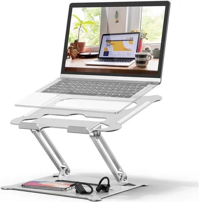 Main image of Laptop Stand Notebook Stand Riser Aluminum Foldable Computer Stand, Compatible with All Laptops 10-17" MacBook Pro, iPad Air(Z19-Silver)