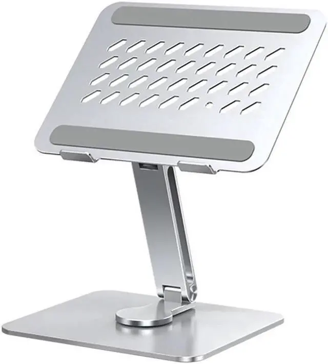Main image of Swivel Laptop Stand, Aluminum Computer Riser, Ergonomic Laptop Holder Stand for Desk, Portable Laptop Riser Compatible for 10-17.3 Inches MacBook, Samsung