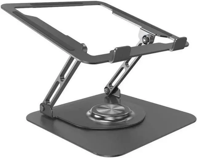 Main image of Ultra-Stable Swivel Laptop Stand for Desk, 300% Larger Base Stability,Military-Grade Aluminum, Anti-Loosening Structure, CNC Technology of Height Adjustable Laptop Stand, Suitable for 10"-16"