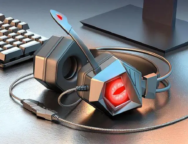 Alt view image 5 of 5 - Aomoproing Gemdeck Wired Headphones Cat Ear Cool Bluetooth Foldable Headphones Gift