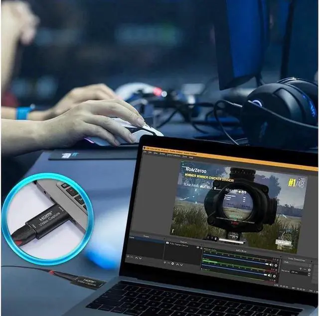 Alt view image 6 of 6 - Audio Video Capture Card, 4K HDMI to USB Capture Cards, 1080P60 Record via DSLR, Camcorder, Action Cam for Game/Live Streaming/Video Conference/Teaching