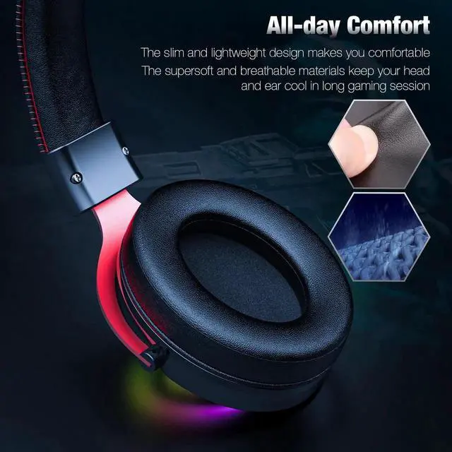Alt view image 5 of 6 - Gemdeck Headphones Anime Devil Cat Ears Cartoon Headphones