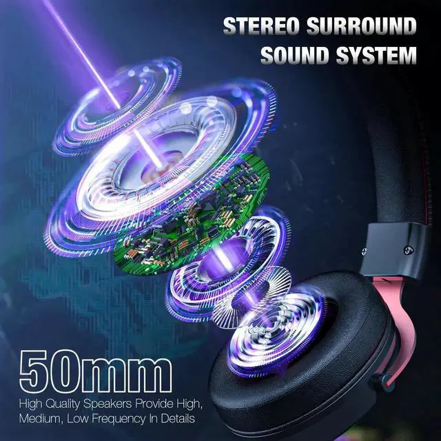 Alt view image 3 of 6 - Gemdeck Headphones Anime Devil Cat Ears Cartoon Headphones